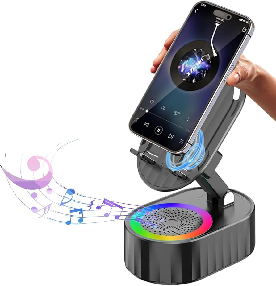 SOPORTE MAGNETICO CON PARLANTE CON LUZ