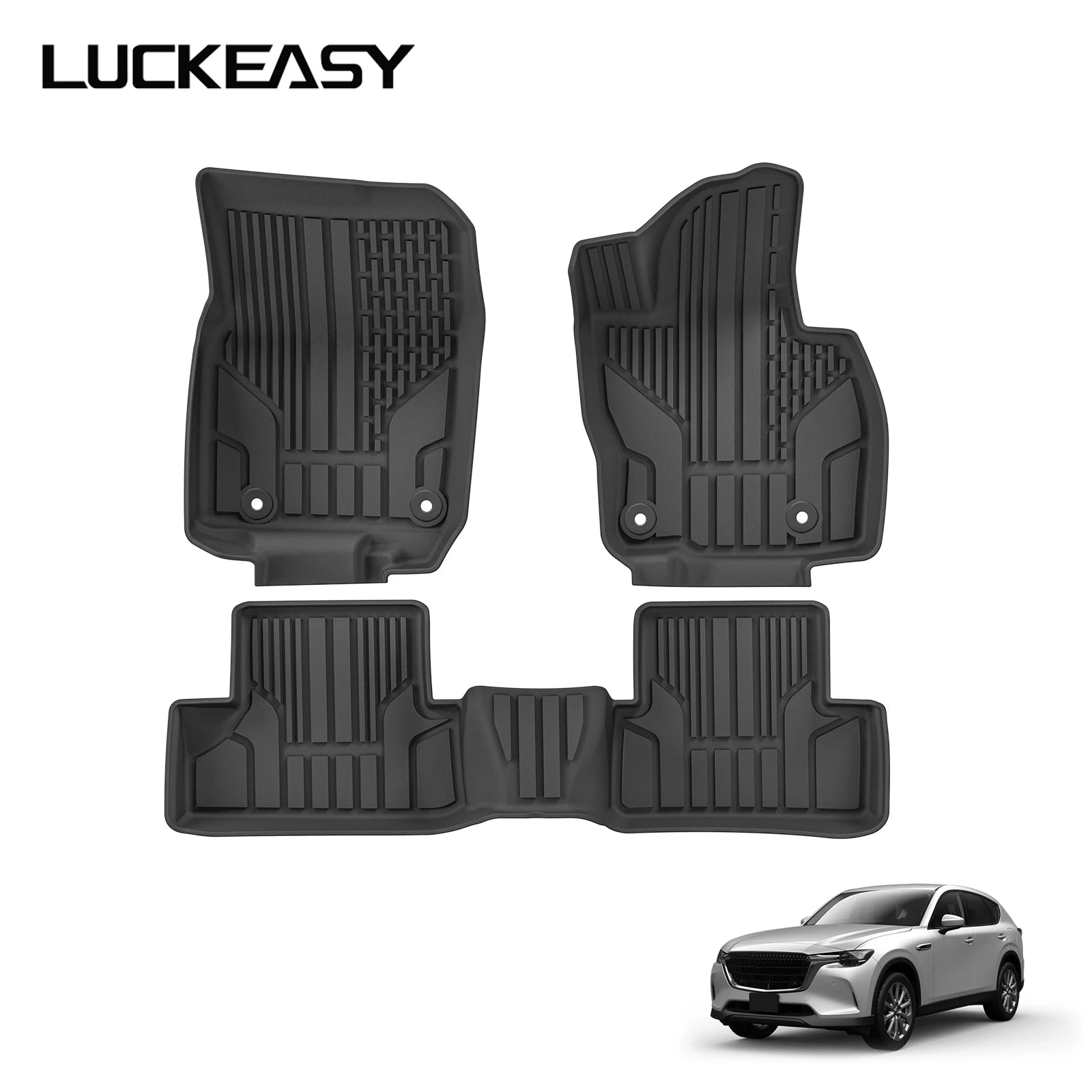 Alfombrillas protectoras para Mazda CX-60 Serie KH 2022-2024. Accesorios para el maletero. Solo se ajustan al lado derecho.
