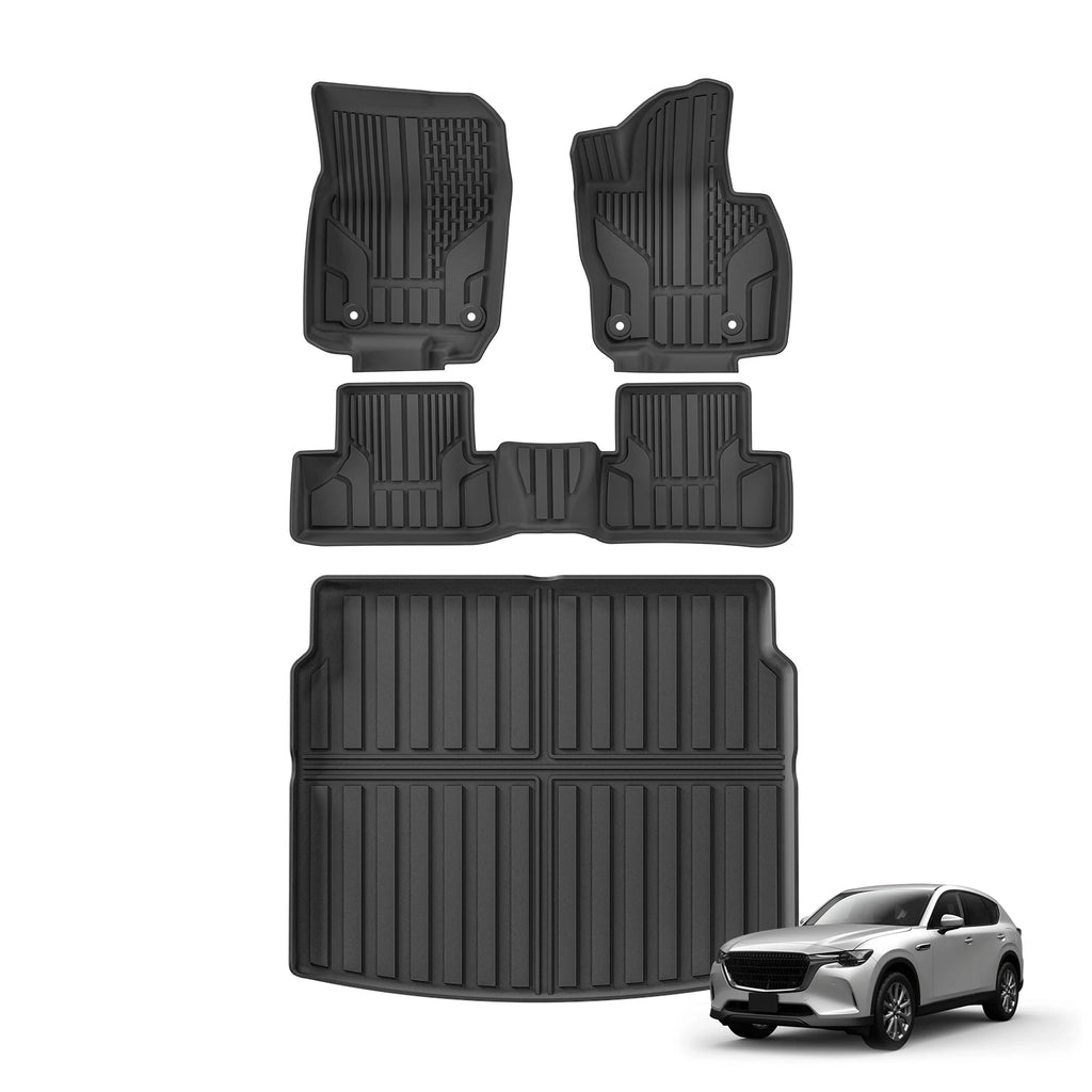 Alfombrillas protectoras para Mazda CX-60 Serie KH 2022-2024. Accesorios para el maletero. Solo se ajustan al lado derecho.