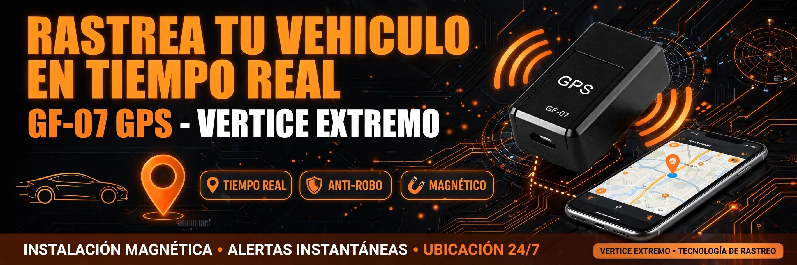 GPS Mini Localizador para Vehículos